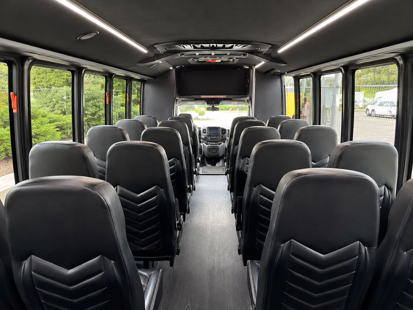 rochester hills 15 passenger minibus interior