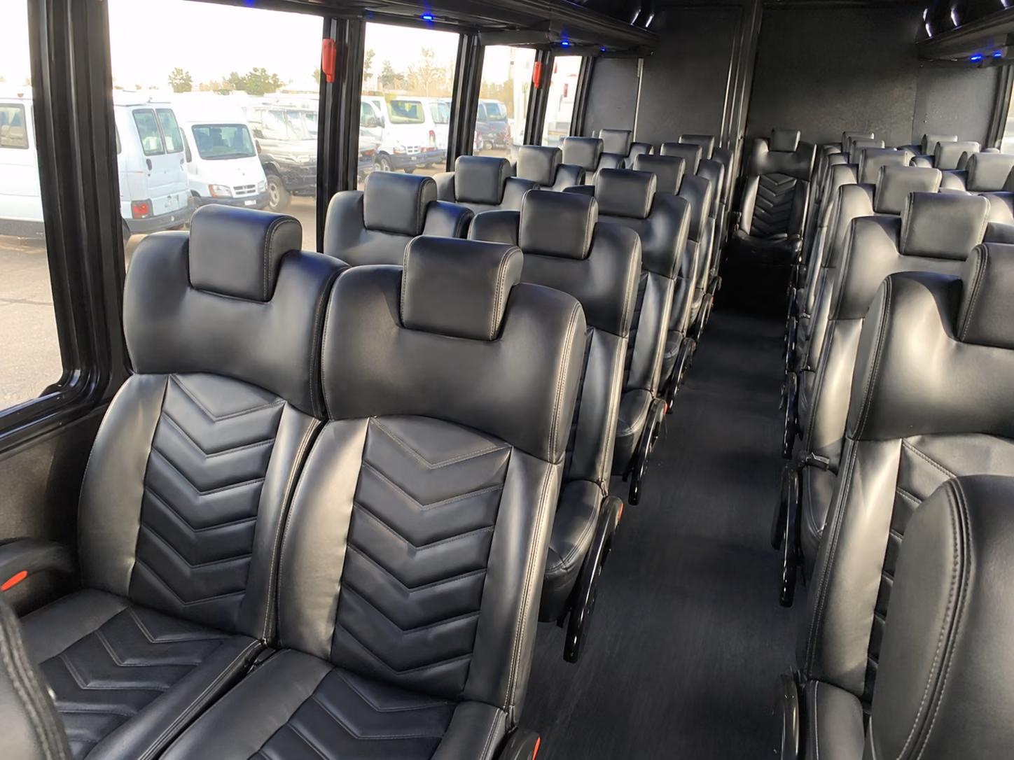 rochester hills 18 passenger minibus interior
