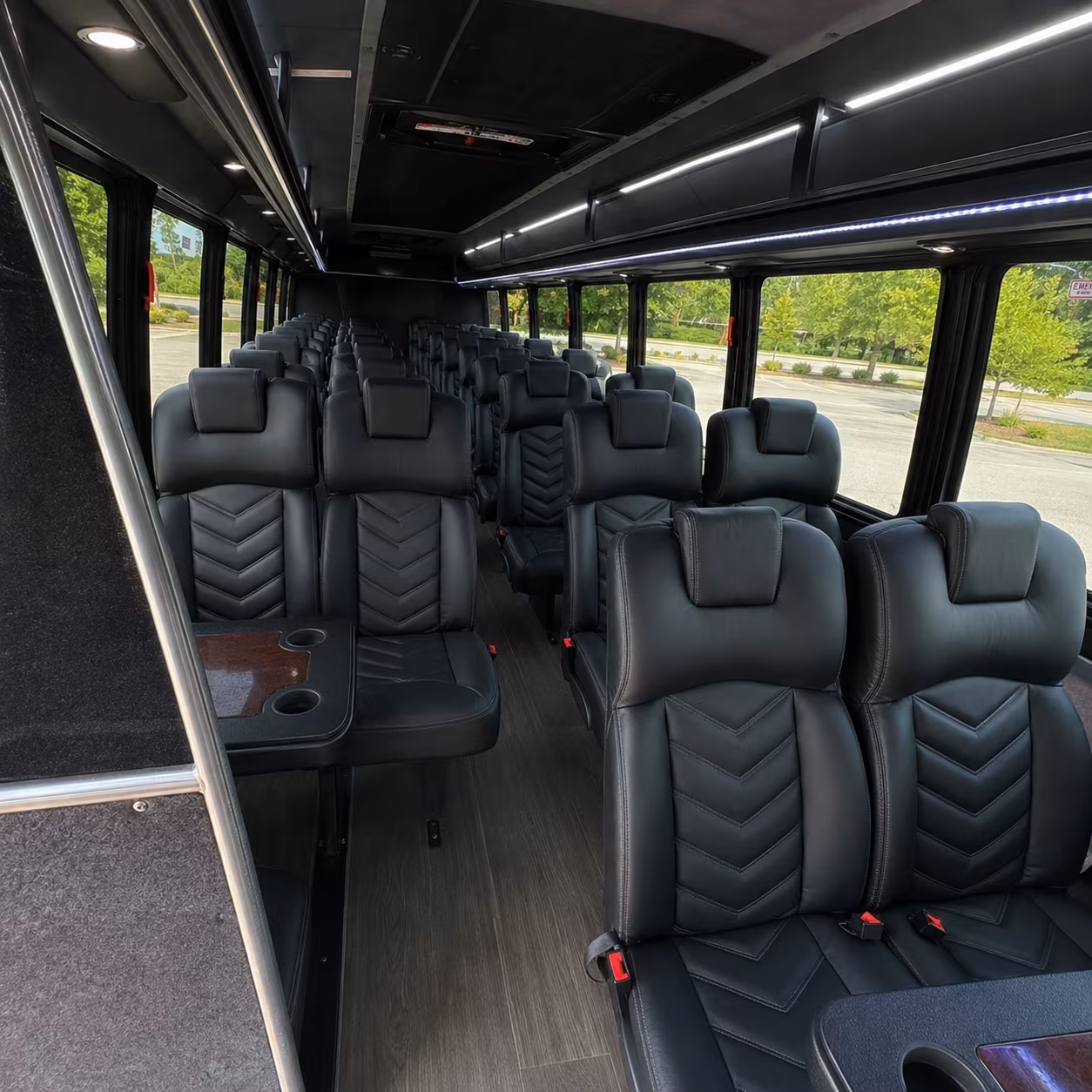 rochester hills 35 passenger minibus interior