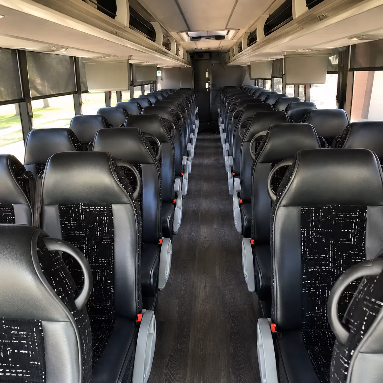 rochester hills 56 passenger charter bus interior